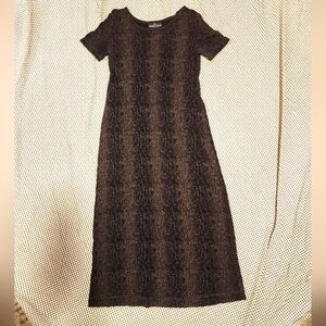 Vintage Snake Print Maxi Dress